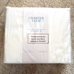 NEW Charter Club Sleep Luxe Collection 800 Thread Count 100% Cotton Full Sheet S